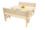 Solid pine garden set 1+2 wood 32 mm (180 cm)