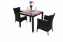 Garden rattan set MODENA I. 1+2 (black)