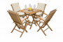 Garden teak set IVORY BALCONY II. 1+4 (FREE cushions)