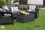 Garden rattan set CORFU BOX anthracite