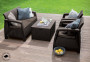 Garden rattan set CORFU BOX brown