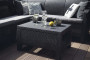 Garden rattan table CORFU (anthracite)