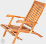 ABELE teak garden lounger