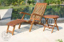 ABELE teak garden lounger