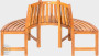 Circular teak garden bench AGNES