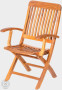 Garden teak folding chair ANGELO