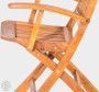 Garden teak folding chair ANGELO