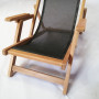 Garden teak deckchair BEACH