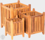 Teak garden box ECO 33x33 cm