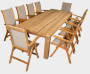 Garden teak set FLOSS/DIVA SET 1+10