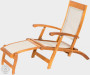 Garden teak folding sunbed LEVI