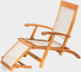 Garden teak folding sunbed LEVI