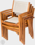 Teak garden armchair ROMA