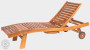 Garden teak lounger VALENTINO