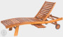 Garden teak lounger VALENTINO