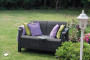 Garden rattan sofa 2-seater CORFU LOVE SEAT (anthracite)