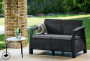 Garden rattan sofa 2-seater CORFU LOVE SEAT (anthracite)