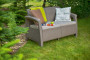 Garden rattan sofa 2-seater CORFU LOVE SEAT (cappuccino)