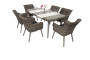 Garden rattan set VICTORIA 1+6 (grey)