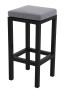 Aluminum bar table EXPERT WOOD 90x90 cm (anthracite)