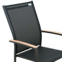 Fixed aluminum chair EXPERT WOOD (anthracite)