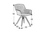 Garden aluminum swivel chair PARIS (anthracite)