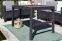 Artificial rattan garden table LINCOLN 2in1 (anthracite)