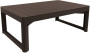 Artificial Rattan Garden Table LINCOLN 2in1 (Brown)