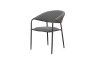 Luxury aluminum dining chair MELIA LIKA TEX (grey)