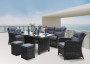 Rattan set PAOLA anthracite (FREE cushions)