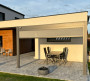 Garden aluminum pergola for the wall 4x3 m (anthracite)