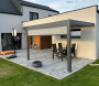 Garden aluminum pergola for the wall 4x3 m (anthracite)