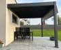 Garden aluminum pergola for the wall 4x3 m (anthracite)