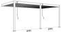 Garden aluminum pergola to the wall 6x3 m (anthracite)