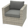 Rattan armchair SEVILLA (grey)