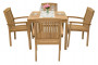 Garden teak set HARMONY QUATRO 1+4