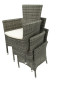 SALE Modena stackable rattan armchair with cushion (grey)