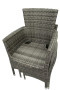 SALE Modena stackable rattan armchair with cushion (grey)