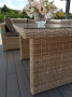 Rattan variable SEVILLA dining set for 7 people (beige)