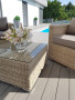 Rattan variable set SEVILLA for 8 people (beige)