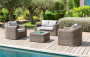 Rattan modular set BORNEO LUXURY for 4 people (brown)