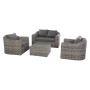 Rattan set BORNEO LUXURY for 4 people (grey)