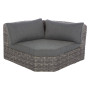 Rattan corner set BORNEO LUXURY (grey)