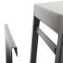 Metal side table LISBON (grey-brown)