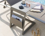 Metal side table LISBON (grey-brown)