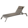 Metal lounger LISBON (grey-brown)