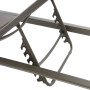 Metal lounger LISBON (grey-brown)