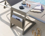 Metal lounger LISBON (grey-brown)