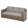 Rattan bench for 3 people BORNEO LUXURY (brown)