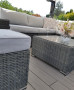 Rattan table/stool SEVILLA (anthracite)